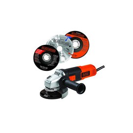 BLACK+DECKER Esmeriladora 4 1/2 Pulgadas con 12 Discos G720K12-B3