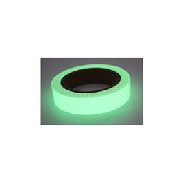 Blupure - Cinta adhesiva que brilla en la oscuridad, 1 pulgada x 30 pies, cinta adhesiva brillante de Halloween, cinta fluoresc