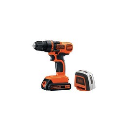BLACK+DECKER Taladro 20V MAX* y Nivel Láser 360° LD120L-B3