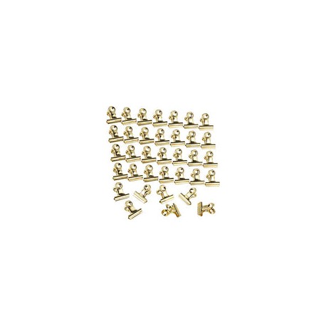 Boao 100 clips de metal para bisagras para fotos, mapas, dibujos, obras de arte, papeles, etiqueta de precio, 0.87 pulgadas (or