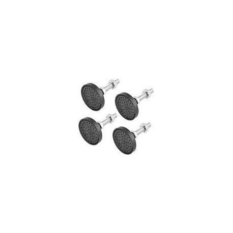 BokWin 4Pcs M12 Thread Furniture Levelers, Black Furniture Glide Swivel Leveling Feet, Heavy Duty Furniture Leveler, Adjustable