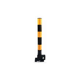 Bolardos para Entrada de Auto, bolardo de Barrera de Seguridad de 23.6"con Cinta Reflectante, Poste de estacionamiento de bolar