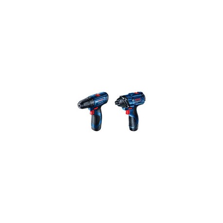 Bosch 06019G80G4 Combo Taladros/Atornilladores + Llave de impacto Inalámbricos GSR 120-LI + GDR 120-LI + 23 Accesorios