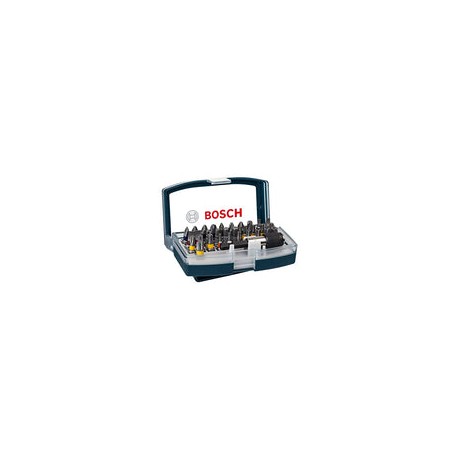 Bosch 2607017359 Juego de puntas para destornillador con Clip de cinturón 32 piezas