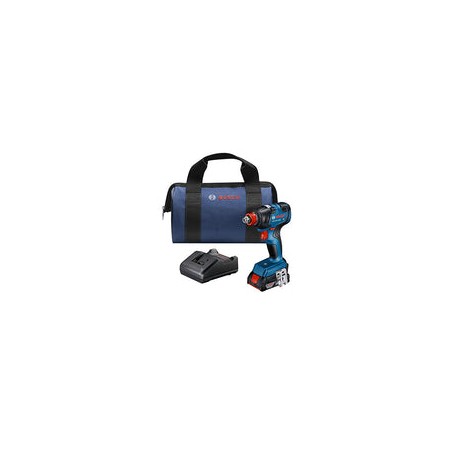 Bosch GDX18V-1800B12 18V EC sin escobillas 1/4 pulgadas y 1/2 pulgadas. Kit de destornillador de impacto dos en uno con batería