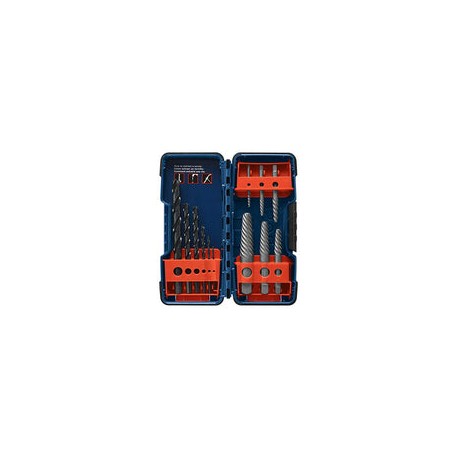 BOSCH BSPE6D Juego de 12 piezas de extractor de tornillos de flauta en espiral de acero