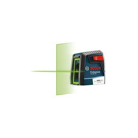 Bosch GLL40-20G Láser de línea cruzada autonivelante de haz verde de 40 pies con tecnología VisiMax, dispositivo de montaje fle
