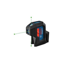Bosch GPL100-30G - Láser autonivelante verde de 3 puntos con tecnología VisiMax y soporte multiusos integrado de 360°