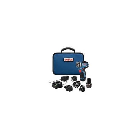 BOSCH GSR12V-300FCB22 12V Max EC Sistema de taladro/destornillador 5 en 1 con (2) baterías de 2.0 Ah