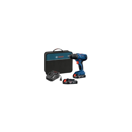 Bosch GSR18V-190B22 18 V Compact 1/2" Kit de taladro/controlador con (2) 1,5 Ah Slim Pack Pilas