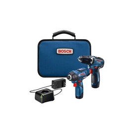 BOSCH GXL12V-220B22 12V Max 2-Tool Kit combinado sin escobillas con taladro/driver de 3/8 pulgadas, destornillador hexagonal de