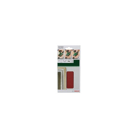 Bosch Home and Garden 2609256A86 - Juego de 10 hojas de lija para lijadoras orbitales (93 x 185, 4 x 60, 4 x 120, 2 x 180 mm)