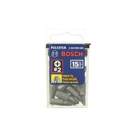 BOSCH P2115TCB - Broca Phillips de impacto (1 pulgada, 15 piezas)