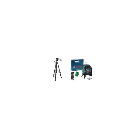 Bosch Trípode de Construcción BT 150, Nivel Láser Verde Combinado GCL 2-15G Professional