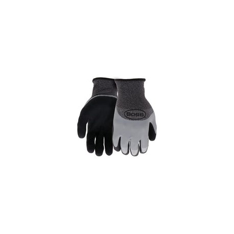 Boss Guantes de trabajo táctiles de doble capa con revestimiento de látex para hombre, resistentes al agua, agarre superior, re
