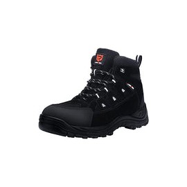 Botas con punta de acero LARNMERN para hombre, zapatos de trabajo antiestáticos antideslizantes a prueba de pinchazos, calzado 