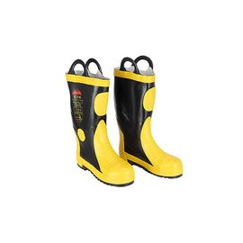 Botas de bombero, goma retardante de llama, resistente a los pinchazos, zapatos de extinción de incendios, anti-químicos, antic