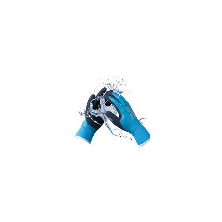 Brigic Guantes impermeables, flexibles y de gran agarre, guantes de trabajo impermeables con látex de doble revestimiento, guan
