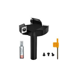 Broca de fresadora de superficie de alerón CNC, vástago de 1/2 pulgada de diámetro de corte de 2.5 pulgadas, inserto de carburo