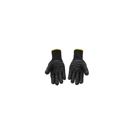 BYyushop Guantes a prueba de golpes, antivibración, resistente a los golpes, protección de seguridad, mecánico, color negro