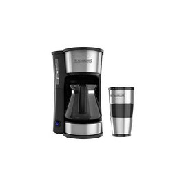 Cafetera Black + Decker 4 en 1 Filtro Permanente con Jarra de Vidrio, 5 Tazas, CM0755S-MX