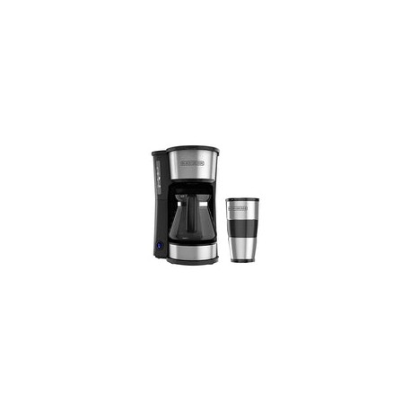 Cafetera Black + Decker 4 en 1 Filtro Permanente con Jarra de Vidrio, 5 Tazas, CM0755S-MX
