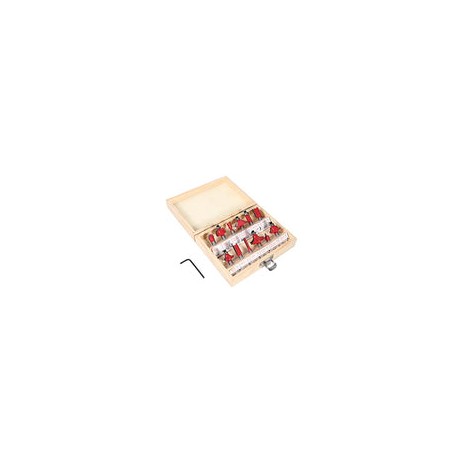 Brocas de Fresadora con Vástago de Carburo Cementado Ranura de Brocas con Broca de Fresadora en Caja de Madera Herramientas de 