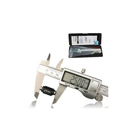 Calibrador Vernier Digital, Electrónico Herramienta de Medición de Acero Inoxidable 150 mm/6 Inch Métrica para Interior Profund