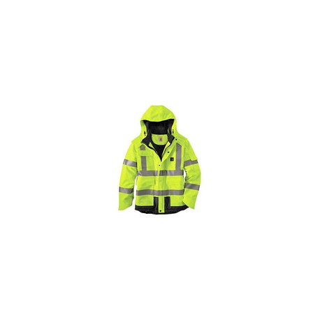 Carhartt de los Hombres Resistente al Agua de Alta Visibilidad Clase 3 Insulated Sherwood Chamarra, Color Verde, Talla X-Large