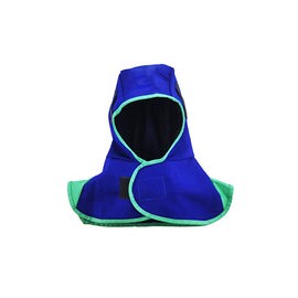Capucha de soldadura Resistente al calor Casco de nylon Cuello con cuello soldador Protección de seguridad Blish Azul, Capucha 