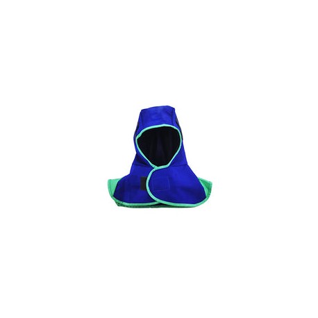 Capucha de soldadura Resistente al calor Casco de nylon Cuello con cuello soldador Protección de seguridad Blish Azul, Capucha 