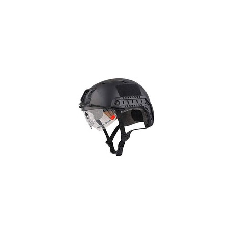 Casco de airsoft, cascos protectores de airsoft, equipo de protección de paintball, casco rápido tipo PJ con gafas, casco tácti
