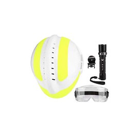 Casco de casco duro para rescate de emergencia, equipo de protección personal, faro y gafas con faro
