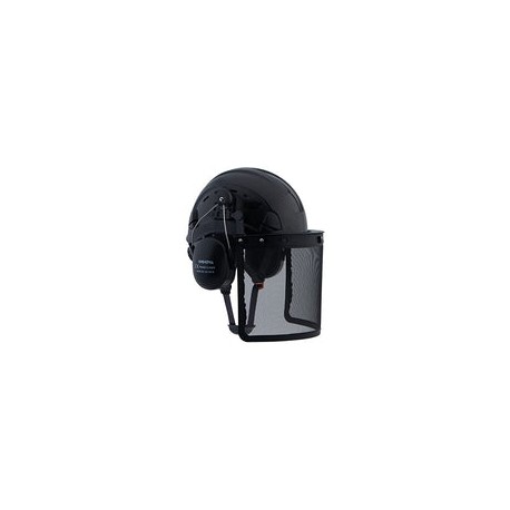 Casco de motosierra forestal, casco arborista con visera de malla, protector facial y orejeras, protección para los oídos, somb