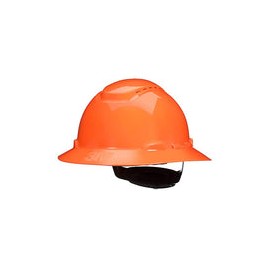 Casco de seguridad 3M SecureFit H-806SFV-UV, naranja, estilo de ala completa ventilada con sensor Uvicator, suspensión de trinq