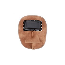 Casco de Soldadura de Piel de Vaca Montada en la Cabeza Tapa de Doble Lente Antisalpicaduras Aislamiento Térmico Protección de 