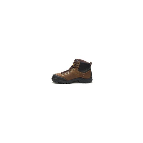 Cat Footwear Botas de trabajo impermeables con puntera suave para hombre, Marrón real, 9.5 US