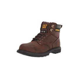 Cat Footwear Botas de trabajo Second Shift con puntera de acero para hombre, Café Oscuro, 9 Wide