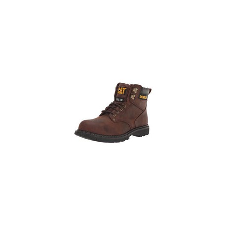 Cat Footwear Botas de trabajo Second Shift con puntera de acero para hombre, Café Oscuro, 9 Wide