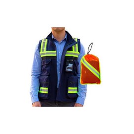 Chaleco de Seguridad Premium | Chaleco de Seguridad Industrial, Reflejante y Multifuncional con Cinta de Alta Visibilidad y Bol