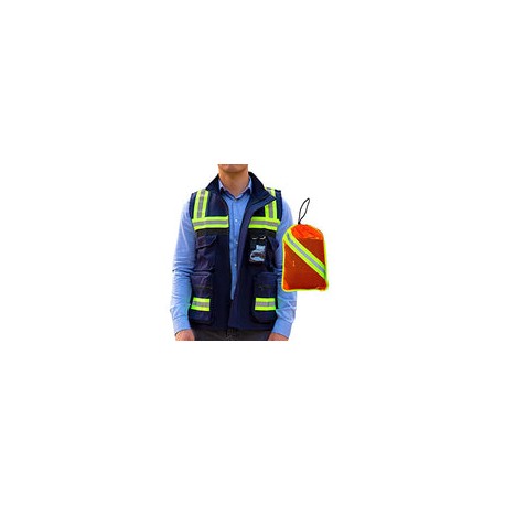 Chaleco de Seguridad Premium | Chaleco de Seguridad Industrial, Reflejante y Multifuncional con Cinta de Alta Visibilidad y Bol