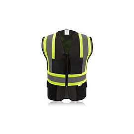 Chaleco de seguridad reflectante de alta visibilidad ropa de trabajo con cierre transpirable tela de malla