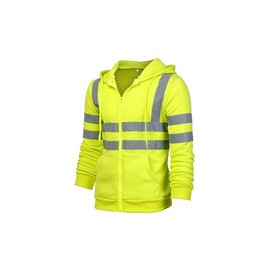 Chaquetas de construcción para hombres con capucha reflectante de alta visibilidad, ropa de trabajo de seguridad de invierno cá