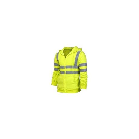 Chaquetas de construcción para hombres con capucha reflectante de alta visibilidad, ropa de trabajo de seguridad de invierno cá