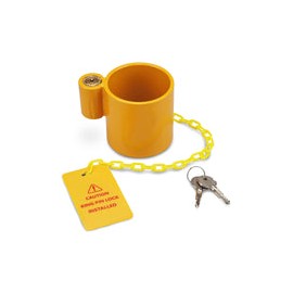 Cerradura de 5ª rueda, cerradura de acero resistente con etiqueta de advertencia antirrobo, para 5ª rueda/semirremolques, carav