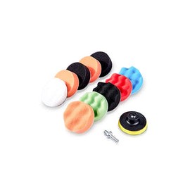 Cheelom Set de 12piezas Kit de almohadilla de pulido de 3 Pulgadas(2022 Nuevo modelo) para Coche Encerado Pulidor Pad Kit Compu
