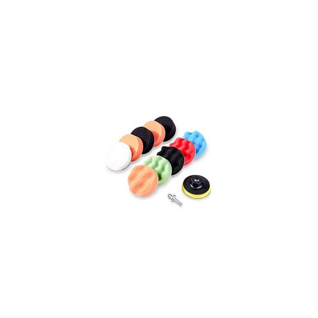 Cheelom Set de 12piezas Kit de almohadilla de pulido de 3 Pulgadas(2022 Nuevo modelo) para Coche Encerado Pulidor Pad Kit Compu