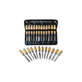 Cincel Formon Juego Madera Gubia Carpintero Tallado 12pzs