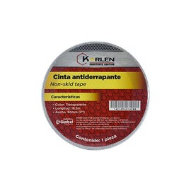 Cinta Antiderrapante 25mmx18.3m Transparente 1"