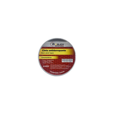 Cinta Antiderrapante 25mmx18.3m Transparente 1"
